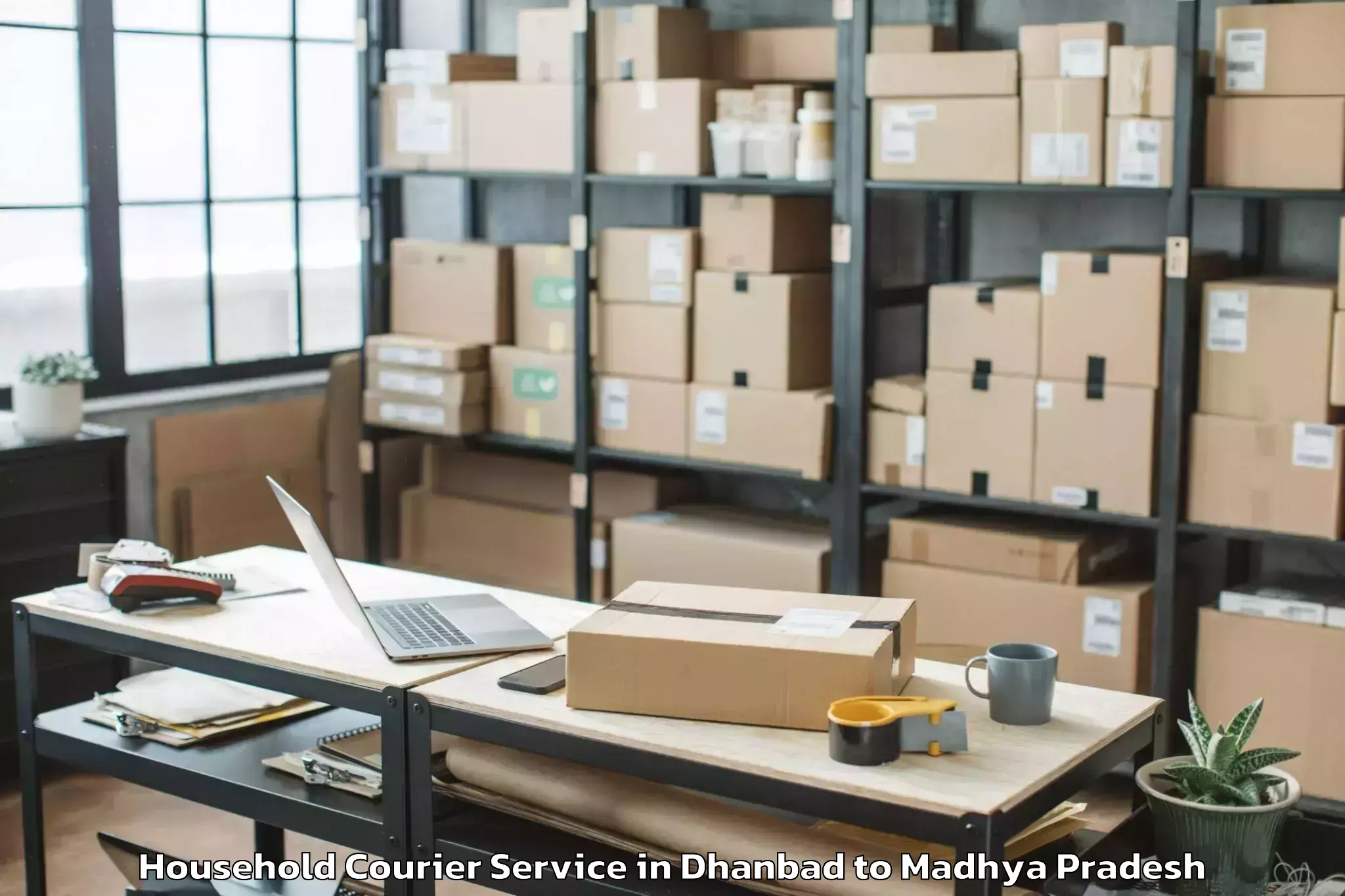 Quality Dhanbad to Jiwaji University Gwalior Household Courier